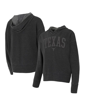 Concepts Sport Women's Charcoal Texas Longhorns Volley Long Sleeve Hoodie T-Shirt