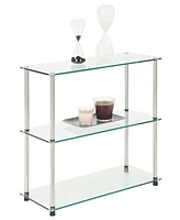 Designs2Go Classic Glass 3 Tier Bookshelf