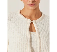 Astr the Label Women's Blaise Cropped Cardigan Sweater