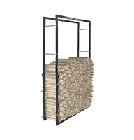 Firewood Rack Black 31.5"x9.8"x59.1" Steel