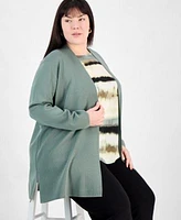 Anne Klein Plus Size Napa Cardigan Boat Neck Blouse Hollywood Ankle Pants