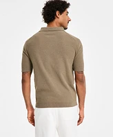 Hugo Boss Men's Cotton-Blend Logo Relaxed Polo Sweater