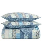 Charter Club Indigo Stripe Artisan 3-Pc. Quilt Set, Full/Queen, Exclusively at Macy's