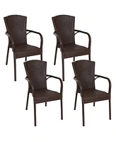 Segesta All-Weather Faux Wicker Plastic Dining Chair