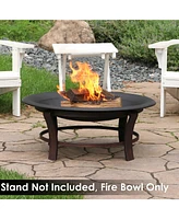 Outdoor Fire Pit Bowl Replacement Insert for Diy or Existing Fire Pits - Wood-Burning Fire Bowl for Outside