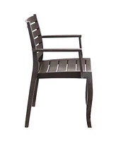 Illias Plastic Outdoor Patio Arm Chair