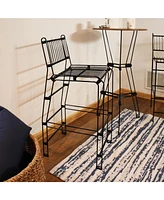 39.5-Inch H Modern Indoor/Outdoor Steel Wire Bar Stools - 240-Pound Weight Capacity