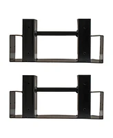 Firewood Log Storage Rack Bracket Kit - Adjustable Length - For Fire Pit Area, Patio, or Yard