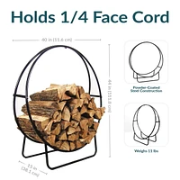 Inch Outdoor Firewood Rack Hoop