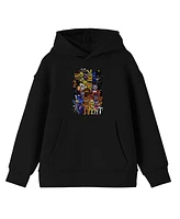 Five Nights at Freddy's Boys Character Collage Youth Black Graphic Hoodie-xl