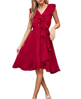 Women's Charlotte Red Midi Beach Dress