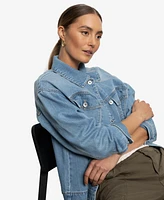 Sanctuary Women's Make Way Button-Front Denim Jacket