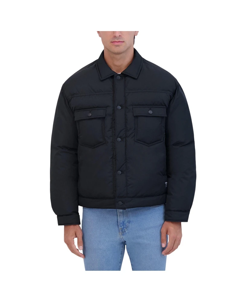 Hudson Jeans Men's Nylon Puffer Trucker Jacket