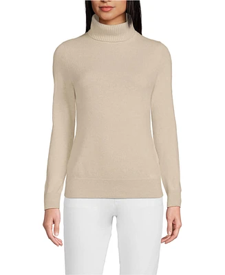 Lands' End Women's Cashmere Turtleneck Sweater