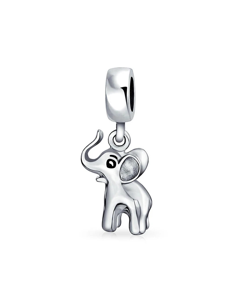 Bling Jewelry Good Luck Bambi Elephant Dangle Charm Bead Sterling Silver for European Bracelet