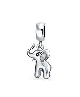 Bling Jewelry Good Luck Bambi Elephant Dangle Charm Bead Sterling Silver for European Bracelet