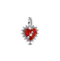 Pandora Sterling Silver Spinnable Arrow Heart Dangle Charms