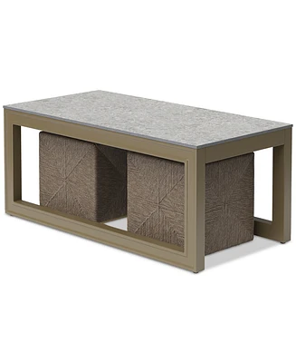 Sonetta Outdoor Seating 3pc Set (Coffee Table & 2 Cubes)