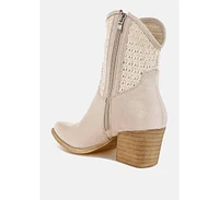 Bimmy Woven Pointy Western Boots