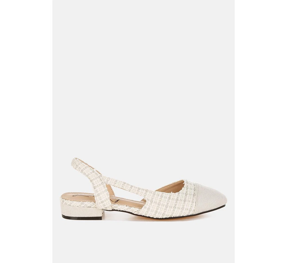 Karita Tweed Slingback Sandals