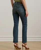 Lauren Ralph Petite Mid-Rise Straight Ankle Jeans