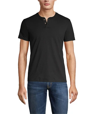 Lands' End Men's Short Sleeve Super-t Henley