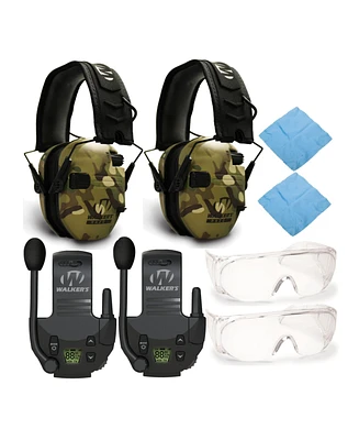 Walkers Razor Muffs (MultiCam Camo Tan, 2-Pack) Walkie Talkies and Glasses