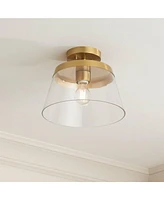 Possini Euro Everly 12" Wide Warm Brass Ceiling Light - Possini Euro Design