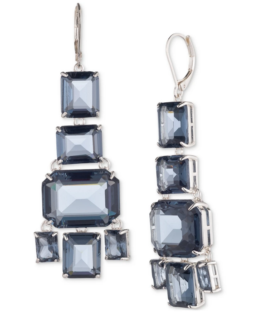 Lauren Ralph Geometric Stone Cluster Chandelier Drop Earrings