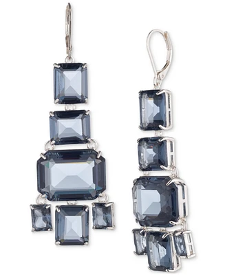 Lauren Ralph Geometric Stone Cluster Chandelier Drop Earrings