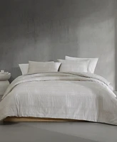 Calvin Klein Textural Rib Cotton Sateen 3-Pc. Comforter Set