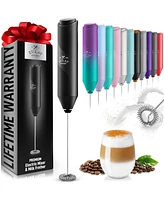 Powerful Handheld Mini FrothMate Milk Frother Stainless Steel