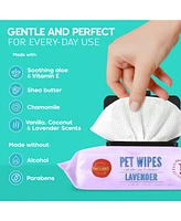 Paws & Bones Pet Wipes for Dogs and Cats in 3-Pack, Grooming Wipes for Butt, Paw, Fur, Eyes, Ears, Face