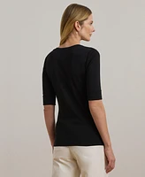 Lauren Ralph Elbow-Sleeve Top