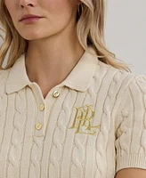 Lauren Ralph Women's Cable-Knit Polo Shirt