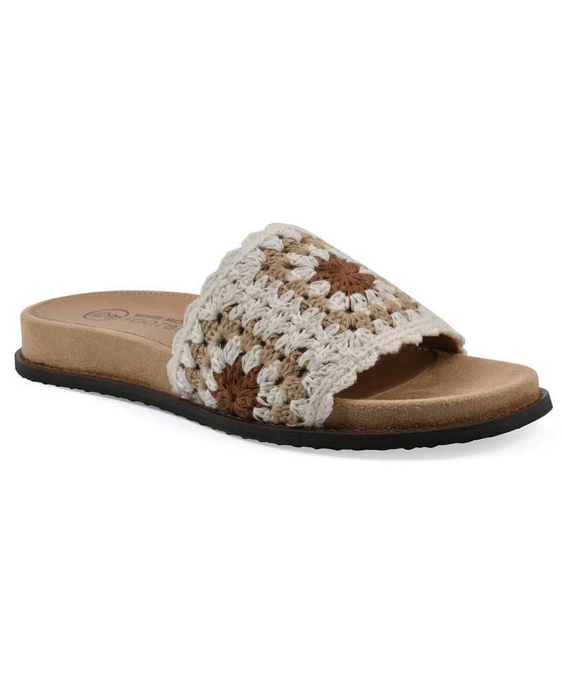 White Mountain Women's Maxim Round Toe Flat Sandals