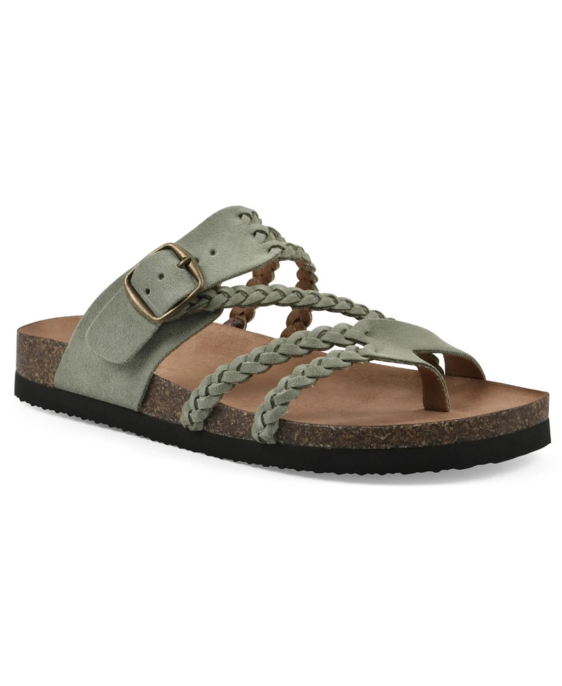 White Mountain Women's Hayleigh Round Toe Flat Sandals