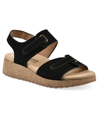 White Mountain Women's Gelato Round Toe Wedge Sandals