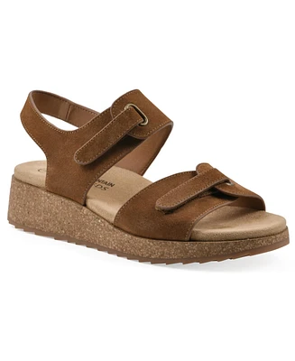 White Mountain Women's Gelato Round Toe Wedge Sandals