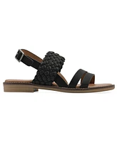 White Mountain Women's Macaroni Round Toe Flat Sandals