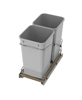 Rev-a-Shelf Double 27 qt. Pullout Trash Containers, Gray, 54WC-1527SC-17-1