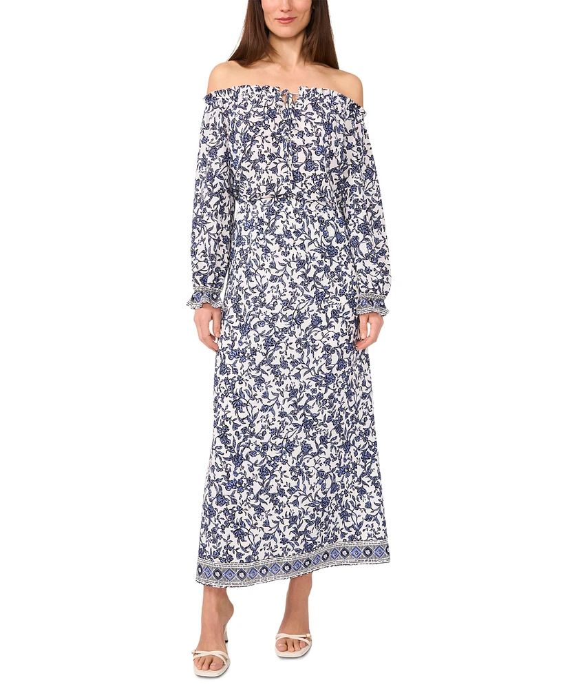 Sam & Jess Women's Printed Pull-On Maxi Skirt