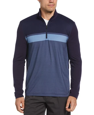 Pga Tour Men's Chest Stripe Ombre Long Sleeve Quarter-Zip Sweater