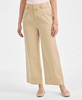 On 34th Women's High Rise Cropped Wide-Leg Pants, Exclusively at Macy's