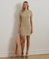 Lauren Ralph Women's Button-Trim Boucle Sheath Dress