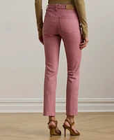 Lauren Ralph Lauren Women's Coated High-Rise Straight Ankle Jeans