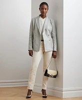 Lauren Ralph Women's Foiled Linen-Cotton Blazer