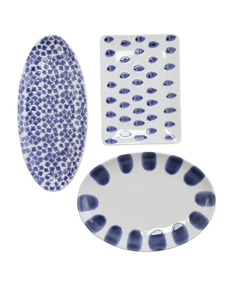Vietri Santorini 3 Piece Serveware Set