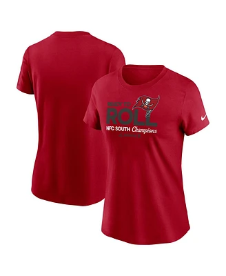 Nike Women's Red Tampa Bay Buccaneers 2024 Nfc South Division Champions Locker Room Trophy Collection T-Shirt