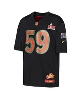 Nike Big Boys and Girls Black Super Bowl Lix Game Jersey